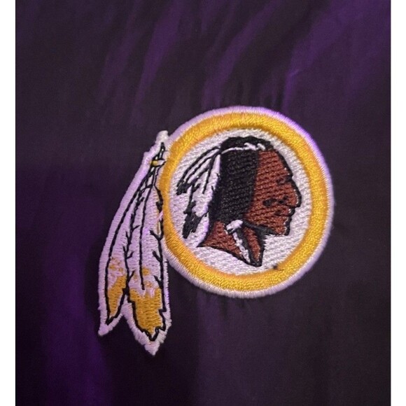 Vintage Washington Redskins Jacket Adult XL Black Gray White Windbreaker NFL - Picture 6 of 12